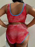 Large Size 3XL Women's Patchwork Swimsuit Sexy Backless High Waist Swimwear Textured Bikini Set Female Beachwear Holiday Biquini