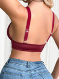 High quality front button without steel ring sexy women's bra red sexy Lingerie thin double layered women's underwear YS3069