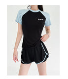 Swimsuit Women's Two-piece Split Sports Style Student Conservative Cover Belly Slimming Hot Spring Ins Style Plus Size  Swimsuit