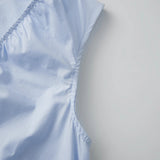 Women Summer Solid Color V Neck Loose Tank Dress Sleeveless Beach Mini Dresses with Pocket