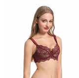 Französische Spitzen Büstenhalter Set Damen Sexy Tiefe V-Ausschnitt U-Rücken Große Oberweite Stützend Minimizer Sommer Neuheit