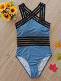 Mesh Tape Swimsuit One Piece Sexy Leopard 2026 Swimwear Women Cross High Neck Bathing Suit Female Swimming Summer Beachwear