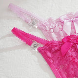 1pcs Low Rise Bow Sexy Lace Women Thongs Floral Panties Sexy Lingerie Solid Comfortable Erotic Elegant Lady G-string Underwear