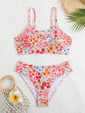 2025 Strappy Bikini High Waist Swimsuit Women Sexy Printed Swimwear Female Bathers Swimming Bathing Swimming Swim Suit Beachwear