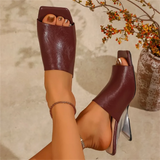 Big Size 42 Burgundy Metallic Wedge Heel Slide Mules Sandals Women Chic Slip On Black Outdoor 5CM Wedges Slipper Daily Shoes
