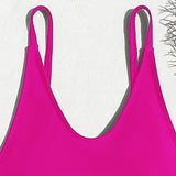 One-piece Bikini Women Sexy Monokini Sleeveless V-Neck Swimsuit Backless Design Figure-Enhancing Fit