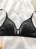 Women's Sexy Lingerie Solid Color No With Steel Ring Gathering Push Up Bra Front buckle Comfortable Close Fitting Bra C2906