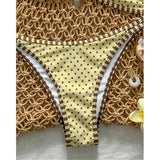 S - XL Polka Dot Bikini Female Swimsuit Women Swimwear Two-Pieces Bikini Set Padded High Leg Cut Bather Bathing Suit Swim V8181