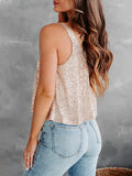 2026 Summer Fashion Women's Tanks Sexy Sequins Camisole Lady Casual Sliver Women's Strap Top Night club Streetwear Y2K Dress up