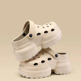Women Platform Slippers Fashion Clogs Soft EVA Summer High Heel Shoes Thick Sole Female Street Wedges Sandals Home Beach Slides