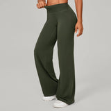Women Straight Yoga Leg Bottoms Soft Stretchy Fabric Women's Yoga Pants GYM Sweat-Wicking Properties Running Sport Trousers