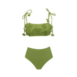 New Bandage Stripes Brazilian Bikini Swimwear Women's Swimsuit Two Piece Set Female Sexy Lace up Mujer Beachwear Summer