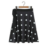 Spring Summer New Low-Waist Side-Tie Skirt For Women Sexy Large Polka Dot Print Midi Skirt Pure Desire Fashion Style Skirt 1KIJ