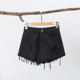 Summer Stretchy Hot Short Pants Women's High Waisted Cut Off Denim Shorts Ripped Distressed Frayed Hem Jeans Shorts