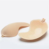Invisible Push Up Bra for Women Backless Strapless Bra Seamless Front Closure Bralette Underwear Silicone Self-Adhesive Bra Pad