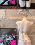 Elegant French Purple Halter Neck Bra Set Delicate Lace Bralette for Small Bust Layered Straps Lingerie UK Sizes MOYISU Sexy Bra