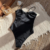 2025 Sexy Cut Out Metal Star Women Swimwear One Piece Swimsuit Female High Leg Cut Monokini Bather Bathing Suit Swim Bodysuit