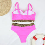 2026 Sexy Bikini Women Push Up Swimwear Swimsuit Gold Wavy Edge Patchwork High Waist Bikinis Set Bathing Suit Biquinis Feminino