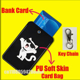 Cartoon Cat Funny Fashion For ID Clips Credit Bank Subway Card Holder Case Storage Bag Adornment Keychain