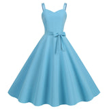 Womens Sleeveless Dress 1950s Housewife Evening Party Prom Dress Temperament Womens Dresses Female Holiday Loose Beach Dresses