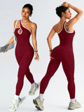 Women Seamless Yoga Jumpsuit Workout Bodysuit Tummy Control Butt-Lifting Gym Clothes Sleek Sportswear Striped Athletic Outfit