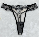 Women's New Floral Embroidered See-Through Mesh Lingerie 4-Piece Set - Sexy Underwear for Special Nights