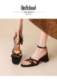 2025 Hot Sale Women's Shoes Open Toe Women's Sandals Fashion Leopard Print Office and Career New Plus Size Heeled Sandalszapatos