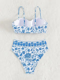 2026 High Waist Bikinis Women Print Push Up Swimsuit Floral Swimwear Female Bathers Bathing Swimming Suit Summer Beachwear