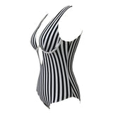 S - XL V shape Wire Striped Women Swimwear One Piece Swimsuit  Female V-bar Underwired Bather Bathing Suit Swim Monokini V472