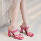 2026 Large Size Women's High Heel  Faionable Pink Outdoor Wear Casual High-heeled shoes