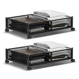 Foldable Under Bed Storage Container with Wheels Multifunctional Home Dorm Toys Clothes Books Shoes Storage Bins Visible