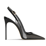 Summer Women High Heeled Shoes for Woman's Pointed Toe Ankle Thin Heels Mixed Colors Pumps Sexy Lady Patent Leather Party Shoes