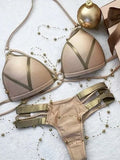 Sexy Halter Push Up Brazilian Bikini 2025 Women Bandage String Swimsuit Female Swimwear Two Pieces Bikini Set Bathing Suit Swim