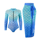 2 Piece Sets High Waist Sexy Swimsuit Women 2025 Summer Bathing Suit Bikini Set Long Sleeve Swimwear Beach Wear Swimming Suit