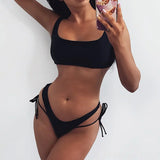 2026 High Cut Micro Thong Bikini Female Thong Bikinis Swimsuit Women Swimwear Two-pieces Bikini Set Brazilian Bathing Suit Swim