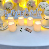 Flameless Cylindrical LED Candle Light, Waterproof Remote Control Battery Operated Night Lamp, Home Decoration