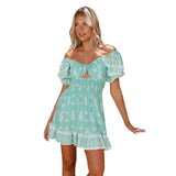 Foridol Spaghetti Strap Sundress Cut Out Women's Dress Summer Printed Boho Beach Maxi Dress 2025 Paisley Printed A-line Vestidos