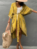 17 Colors Leopard Printed Colorful With Belt Tunic Cover-ups Beach Dress Beach Wear Beachwear Female Women Beach Cover Up V4510L