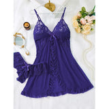 New Sexy Pink Lingerie Set Erotic Bra Nightdress Women Thong, Attractive, Breathable, Romantic Sexy Comfortable Sleepwear &Dress