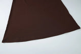 FDYOUI Woman Clothes Diagonal Collar Ruched Brown Long Dresses 2026 Summer Lady Chic One Shoulder Sleeveless Tunics Party Dress