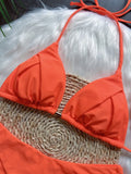Sexy Folds Bikini Set Solid Micro Bikinis Women Swimsuit Female Triangle Swimwear Beach Wear Bathing Suit