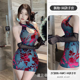 Sexy Homewear Playful Dress High-end Wrap Hip Backless Deep V Suspenders Sleeveless Hanging Neck Dress Pure Desire Charming GHHL