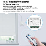 GIRIER Tuya Smart ZigBee/Wi-Fi RF433 Curtain Switch Module for Electric Roller Shutter Blind Motor 1/2CH Works Alexa Hey Google