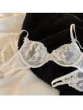 MOYISU Sexy Push Up Bralette: Adjustable Hook & Lace, Cleavage Enhancer Bra, Comfort Wireless Lift, No Padding Tushy & Panty Set