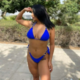 6 Colors Sexy Bikini Women Swimwear Swimsuit Push Up Shiny Crystal Diamond Chain Bikinis Set Bathing Suit Maillot De Bain Femme