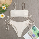 Sexy Bandeau Bikinis 2025 Women Brazilian Swimwear Female Swimsuit Two Pieces Bikini Set Bather Bathing Suits Girls Beach Wear