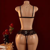 Porn Women Sexy Open Bra Strap Lingerie Lace Night Dress Underwear Black Erotic Babydoll Sleepwear Backless Nightwear Chemises