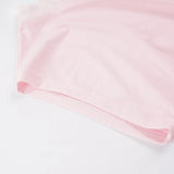 Summer T-shirt lace off-shoulder short-sleeved T-shirt waist fashion versatile top
