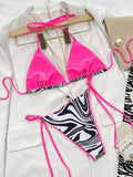 2026 Sexy Bikini Women Zebra Print Triangle Halter Swimwear Swimsuit Bikini Set Bathing Suit Beach Bikini Female Banadores Mujer
