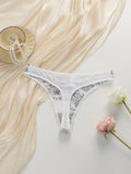 Women's sexy embroidered floral underwear with no trace low waist easy to wash and dry close fitting underwear C2591